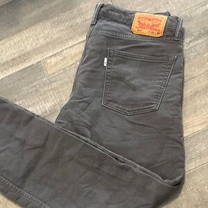 Levi's Men's Slim Jeans in Black Denim